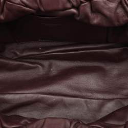 Mansur Gavriel Burgundy Leather Cloud Clutch