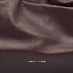 Mansur Gavriel Burgundy Leather Cloud Clutch