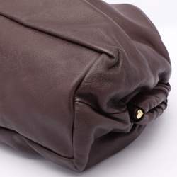 Mansur Gavriel Burgundy Leather Cloud Clutch