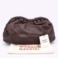 Mansur Gavriel Burgundy Leather Cloud Clutch
