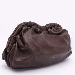 Mansur Gavriel Burgundy Leather Cloud Clutch