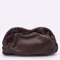 Mansur Gavriel Burgundy Leather Cloud Clutch