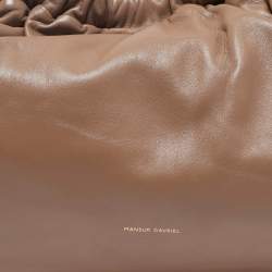 Pre Owned Mansur Gavriel Beige Leather Cloud Clutch