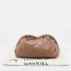Pre Owned Mansur Gavriel Beige Leather Cloud Clutch