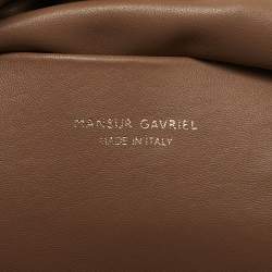 Pre Owned Mansur Gavriel Beige Leather Cloud Clutch