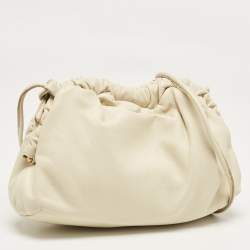 Mansur Gavriel Beige Leather Mini Cloud Clutch Bag