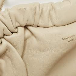 Mansur Gavriel Beige Leather Mini Cloud Clutch Bag