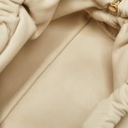 Mansur Gavriel Beige Leather Mini Cloud Clutch Bag