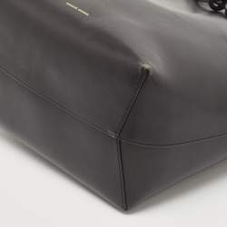 Mansur Gavriel Black Leather Large Drawstring Bucket Bag