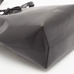 Mansur Gavriel Black Leather Large Drawstring Bucket Bag