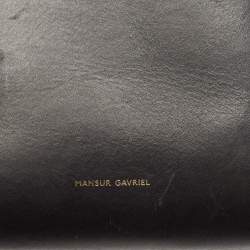 Mansur Gavriel Black Leather Large Drawstring Bucket Bag