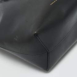 Pre Owned Mansur Gavriel Black Leather Drawstring Bucket Bag