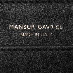 Pre Owned Mansur Gavriel Black Leather Lady Top Handle Bag