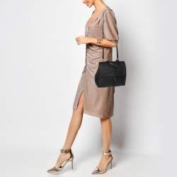 Pre Owned Mansur Gavriel Black Leather Lady Top Handle Bag