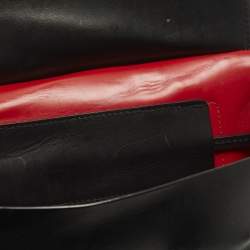 Pre Owned Mansur Gavriel Lady Flap Black Leather Top Handle Bag