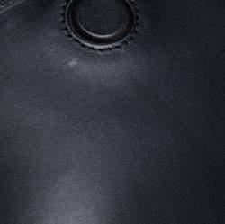 Pre Owned Mansur Gavriel Black Leather Mini Flap Crossbody Bag