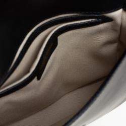 Pre Owned Mansur Gavriel Black Leather Mini Flap Crossbody Bag