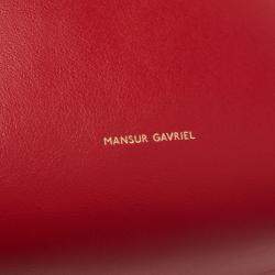 Mansur Gavriel Red Leather Mini Backpack