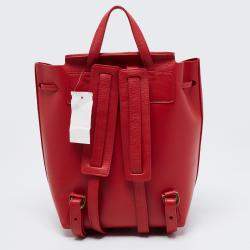Mansur Gavriel Red Leather Mini Backpack