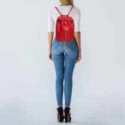 Mansur Gavriel Red Leather Mini Backpack
