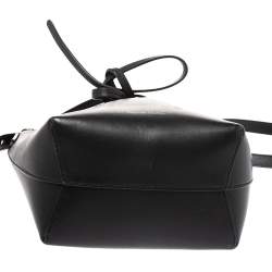 Mansur Gavriel Black Leather Mini Drawstring Bag