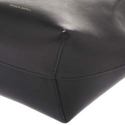 Mansur Gavriel Black Leather Mini Drawstring Bag