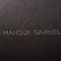 Mansur Gavriel Black Leather Mini Drawstring Bag