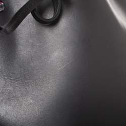 Mansur Gavriel Black Leather Mini Drawstring Bag