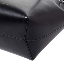 Mansur Gavriel Black Leather Drawstring Bucket Bag 