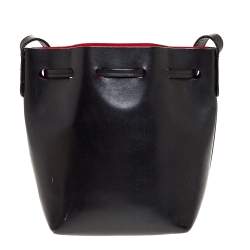 Pre Owned Mansur Gavriel Black Leather Mini Bucket Bag