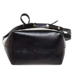 Pre Owned Mansur Gavriel Black Leather Mini Bucket Bag