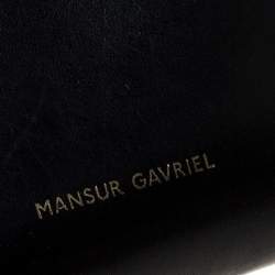 Pre Owned Mansur Gavriel Black Leather Mini Bucket Bag