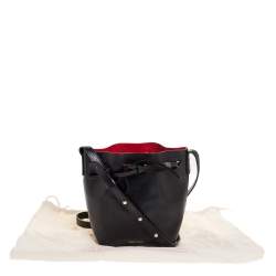 Pre Owned Mansur Gavriel Black Leather Mini Bucket Bag