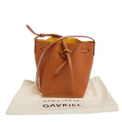 Mansur Gavriel Tan Leather Mini Bucket Bag
