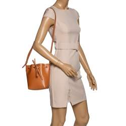 Mansur Gavriel Tan Leather Mini Bucket Bag