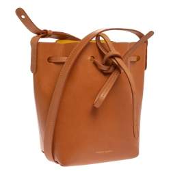 Mansur Gavriel Tan Leather Mini Bucket Bag