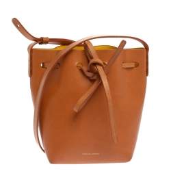 Mansur Gavriel Tan Leather Mini Bucket Bag
