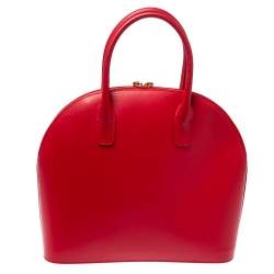 Mansur Gavriel Red Leather Dome Satchel
