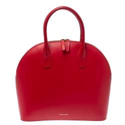 Mansur Gavriel Red Leather Dome Satchel
