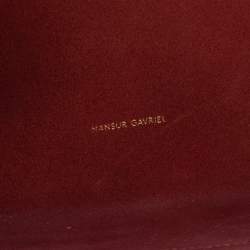 Pre Owned Mansur Gavriel Maroon Nubuck Leather Large Bucket Bag