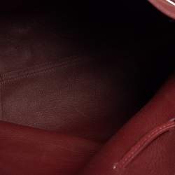 Pre Owned Mansur Gavriel Maroon Nubuck Leather Large Bucket Bag