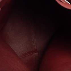 Pre Owned Mansur Gavriel Maroon Nubuck Leather Large Bucket Bag