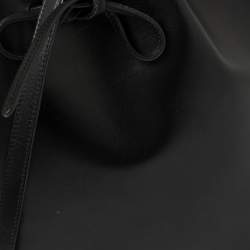 Pre Owned Mansur Gavriel Black Leather Large Bucket Bag