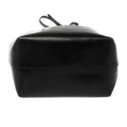 Pre Owned Mansur Gavriel Black Leather Large Bucket Bag