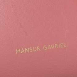 Mansur Gavriel Pink Leather Drawstring Bucket Bag 