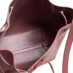 Mansur Gavriel Pink Leather Drawstring Bucket Bag 