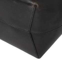 Mansur Gavriel Black Leather Drawstring Bucket Bag
