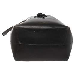 Mansur Gavriel Black Leather Drawstring Bucket Bag