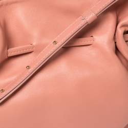 Mansur Gavriel Salmon Pink Leather Protea Drawstring Shoulder Bag