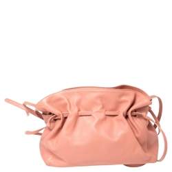 Mansur Gavriel Salmon Pink Leather Protea Drawstring Shoulder Bag